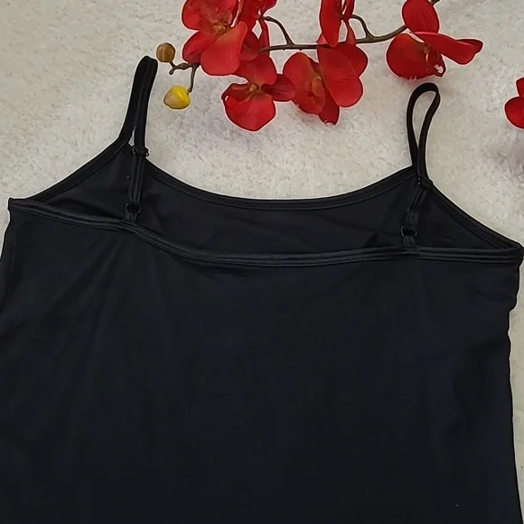 Worthington Stretch Camisole Shelf Bra Black Cami Adjustable Straps Lg - Picture 8 of 10